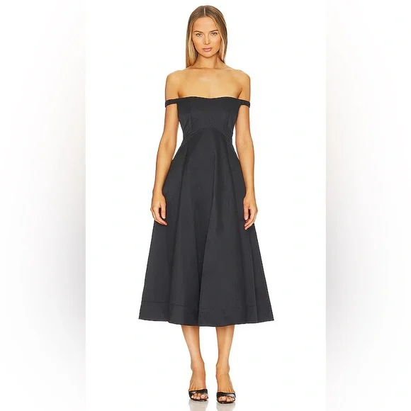 Free People Alinda Midi Dress - Black - Picture 6 of 8